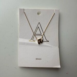 Delicate A brass necklace